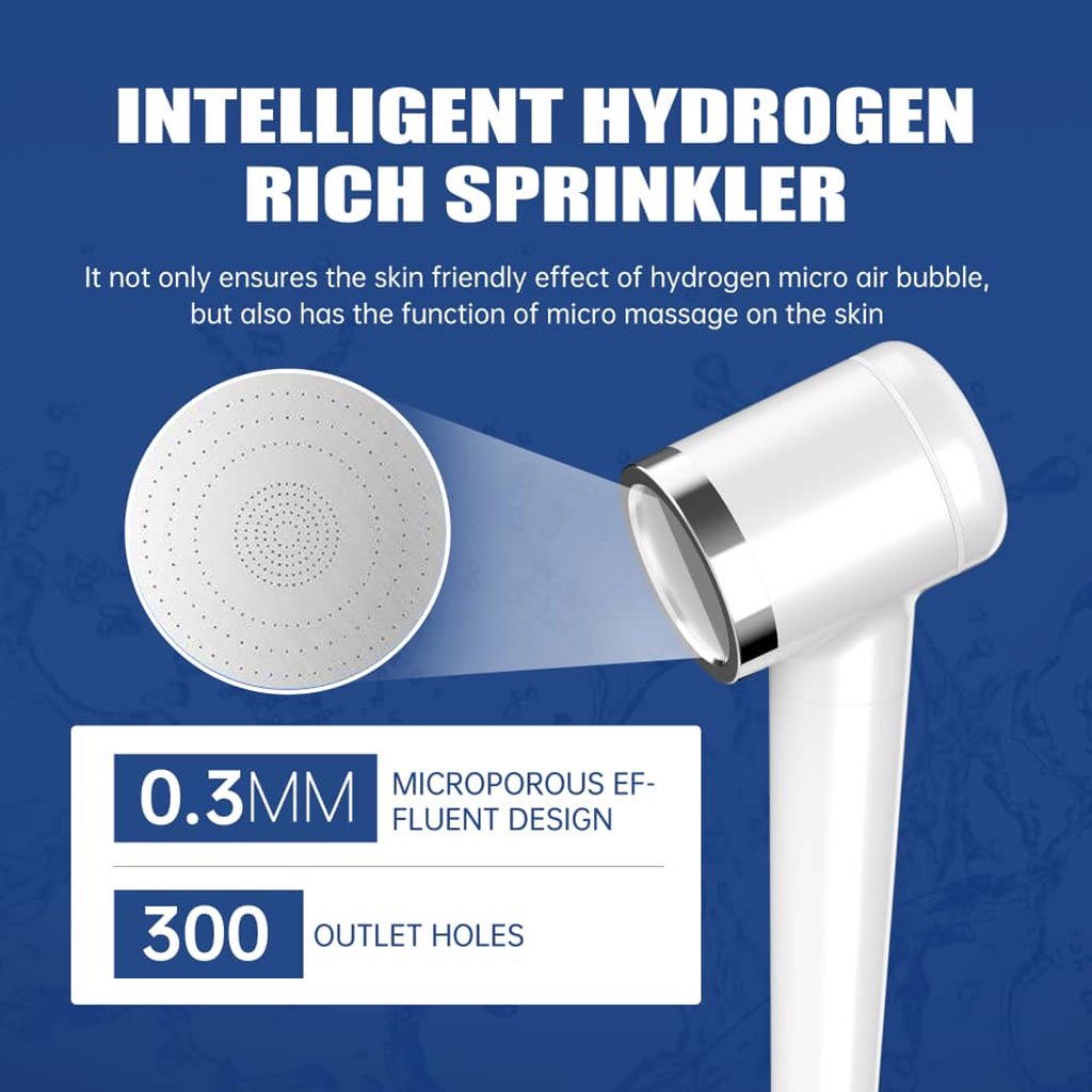 HydroLuxe Platinum Ion Stream - Shower Head with Hydrogen Rich Sprinkler